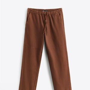 Zara Men's Russet Jogger Waist Pants